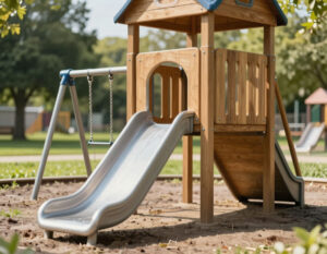 Детская игровая площадка из дерева